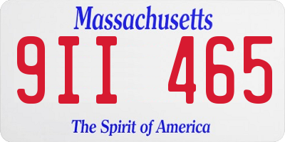 MA license plate 9II465