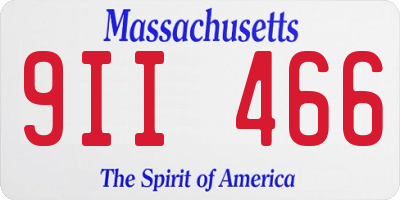 MA license plate 9II466