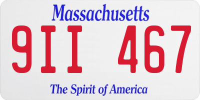 MA license plate 9II467