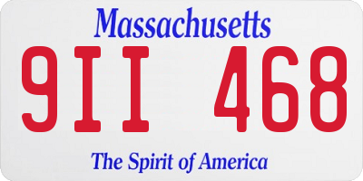 MA license plate 9II468