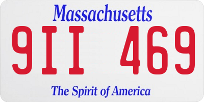 MA license plate 9II469