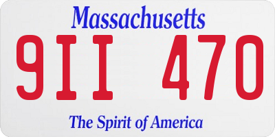 MA license plate 9II470