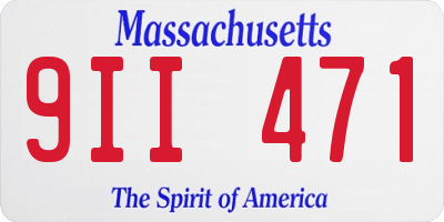 MA license plate 9II471
