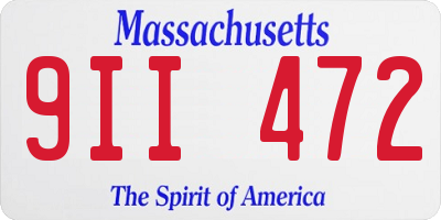 MA license plate 9II472