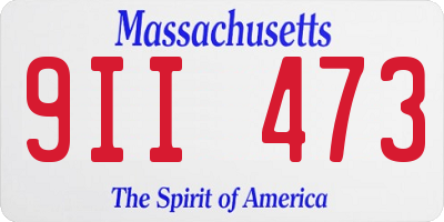 MA license plate 9II473