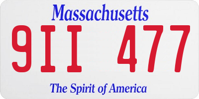MA license plate 9II477