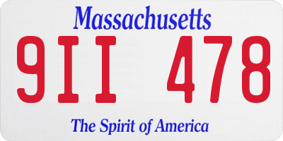 MA license plate 9II478