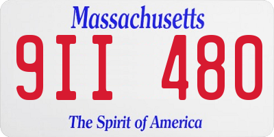 MA license plate 9II480