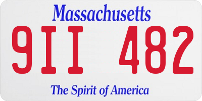 MA license plate 9II482