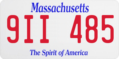 MA license plate 9II485