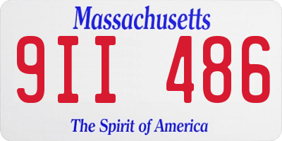 MA license plate 9II486