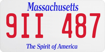 MA license plate 9II487