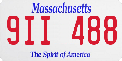 MA license plate 9II488