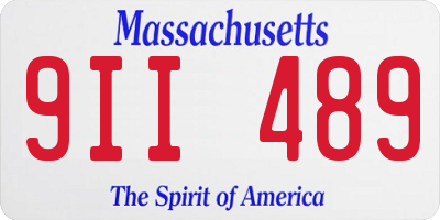 MA license plate 9II489