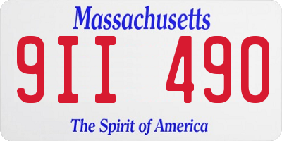 MA license plate 9II490