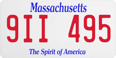 MA license plate 9II495