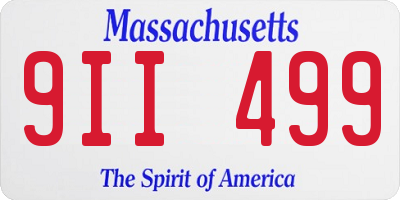 MA license plate 9II499