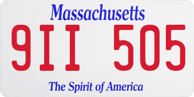 MA license plate 9II505