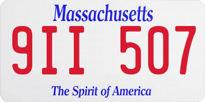 MA license plate 9II507