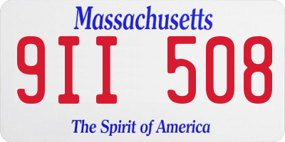 MA license plate 9II508