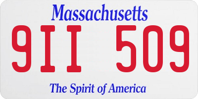 MA license plate 9II509