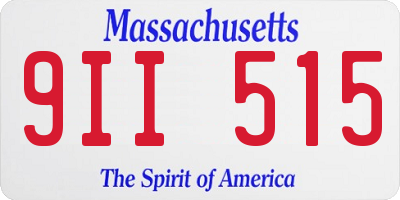 MA license plate 9II515