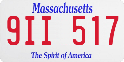 MA license plate 9II517