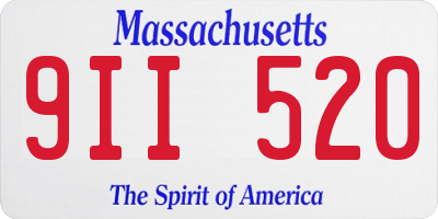 MA license plate 9II520