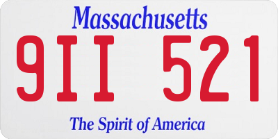 MA license plate 9II521