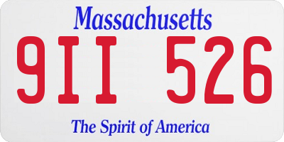 MA license plate 9II526