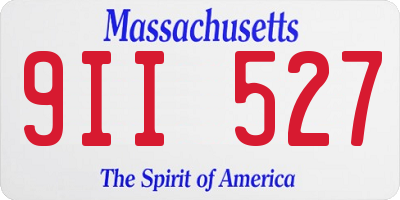 MA license plate 9II527