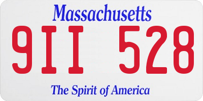 MA license plate 9II528
