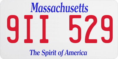 MA license plate 9II529
