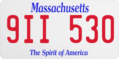 MA license plate 9II530