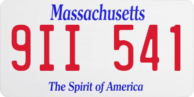 MA license plate 9II541