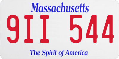 MA license plate 9II544