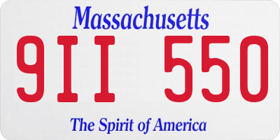 MA license plate 9II550