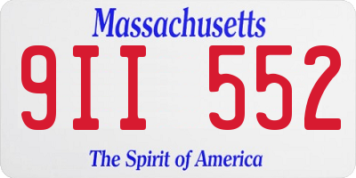 MA license plate 9II552
