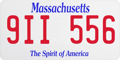 MA license plate 9II556