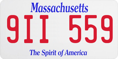 MA license plate 9II559