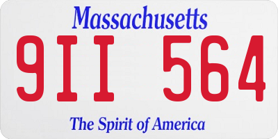 MA license plate 9II564