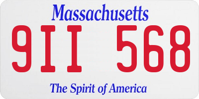 MA license plate 9II568