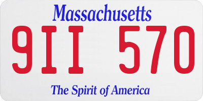 MA license plate 9II570