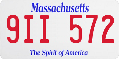 MA license plate 9II572