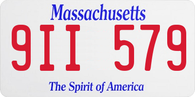 MA license plate 9II579