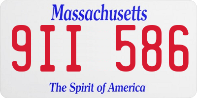 MA license plate 9II586