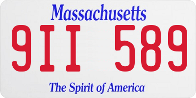 MA license plate 9II589
