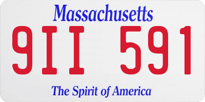 MA license plate 9II591