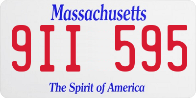 MA license plate 9II595