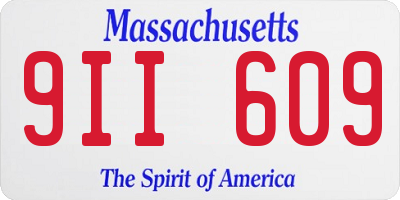 MA license plate 9II609